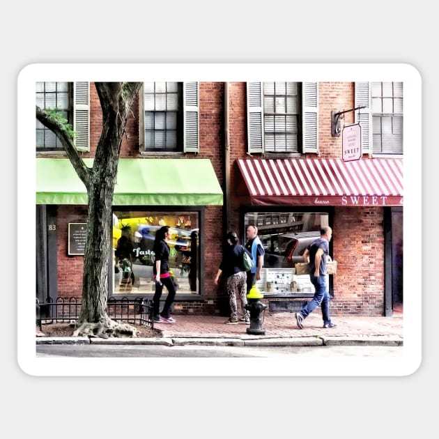 Boston MA - Street With Candy Store and Bakery Sticker by SusanSavad